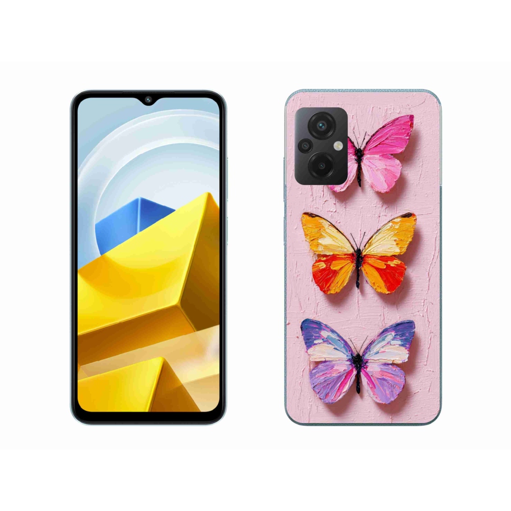 Gélový kryt mmCase na Xiaomi Poco M5 4G - motýlia trojica