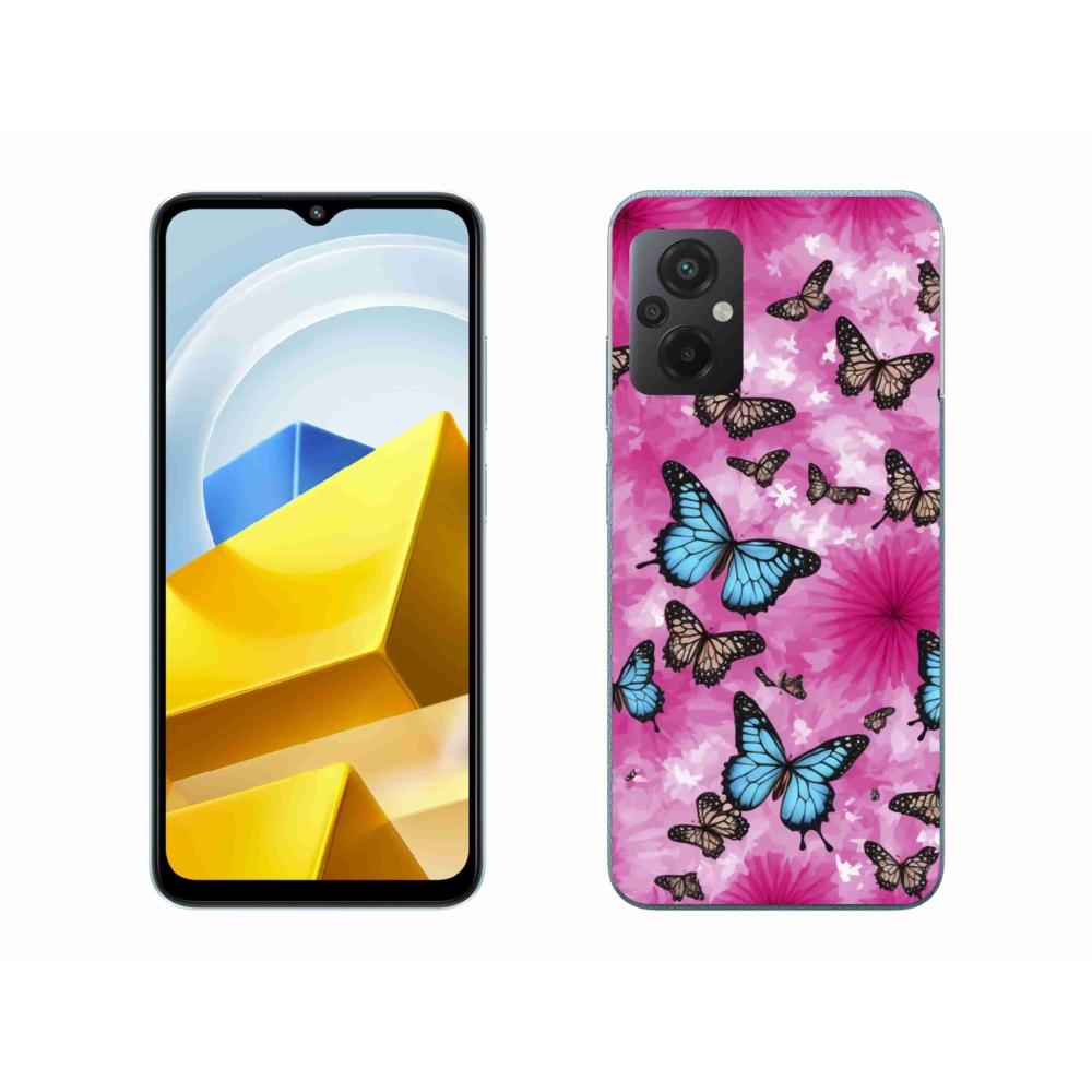 Gélový kryt mmCase na Xiaomi Poco M5 4G - motýlia záhrada
