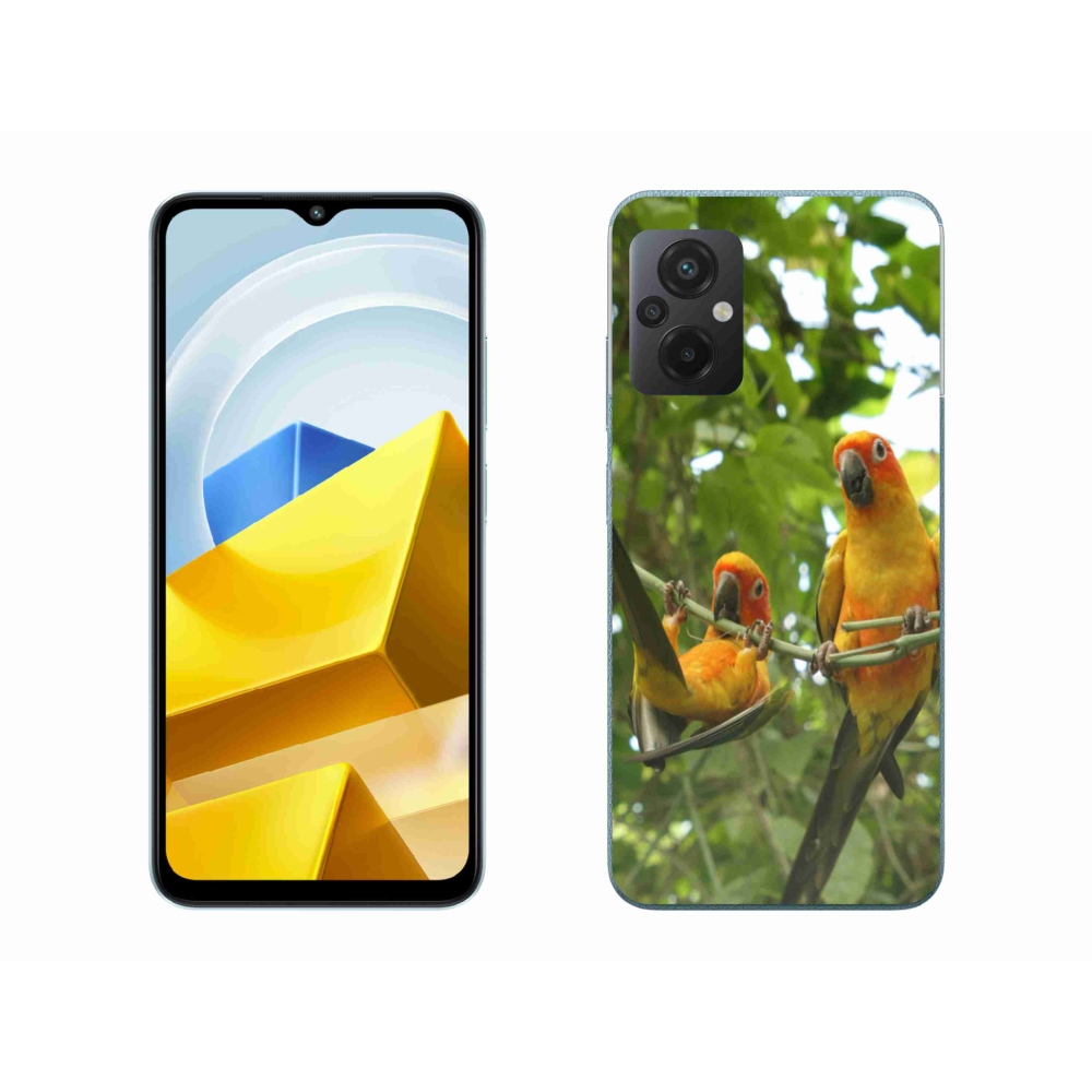 Gélový kryt mmCase na Xiaomi Poco M5 4G - papagáje aratingy