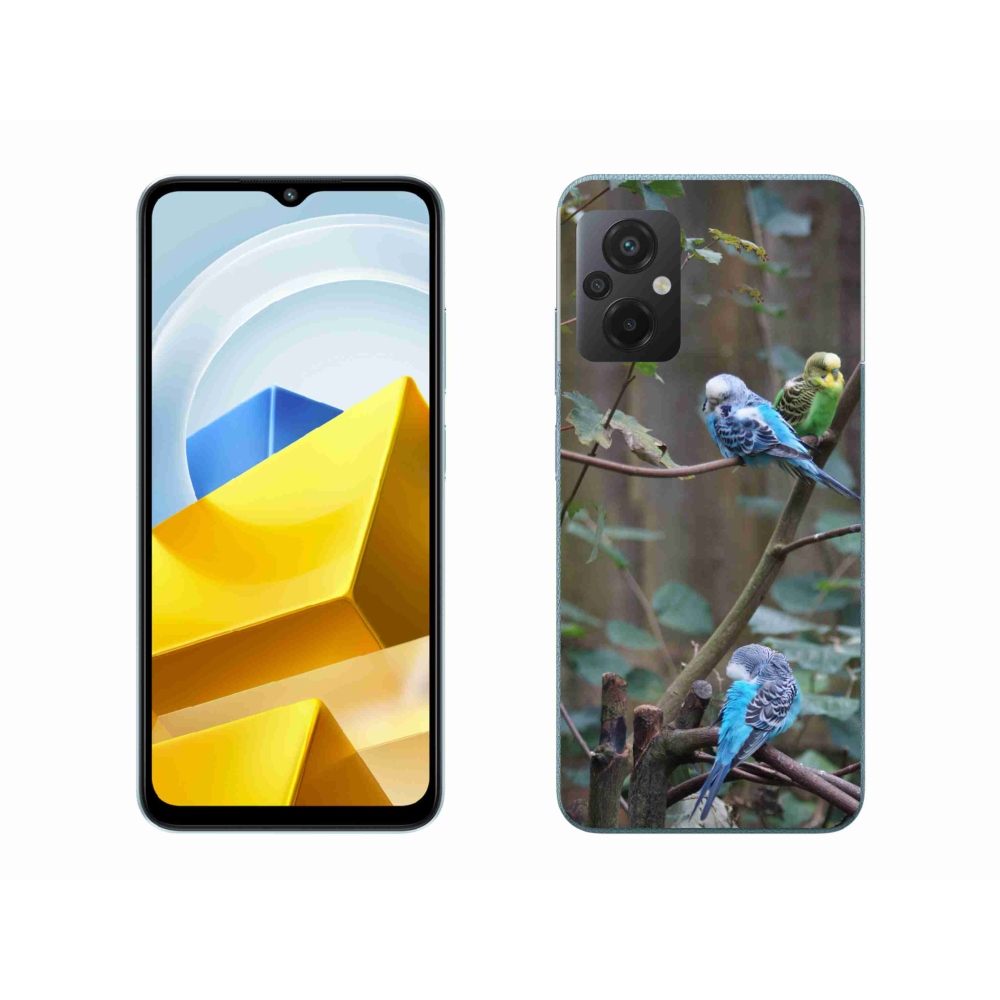 Gélový kryt mmCase na Xiaomi Poco M5 4G - papagáje na vetve