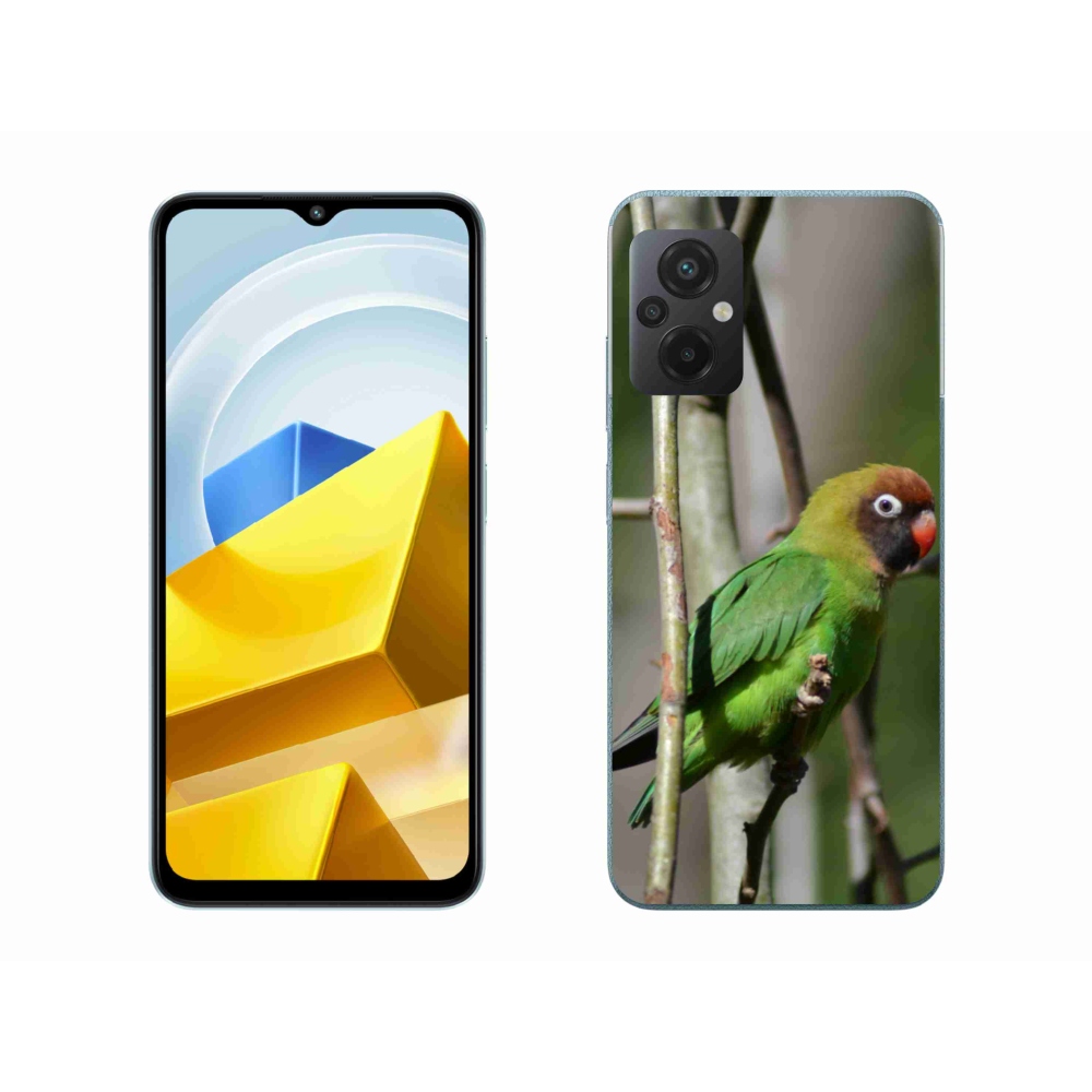 Gélový kryt mmCase na Xiaomi Poco M5 4G - papagáj agapornis