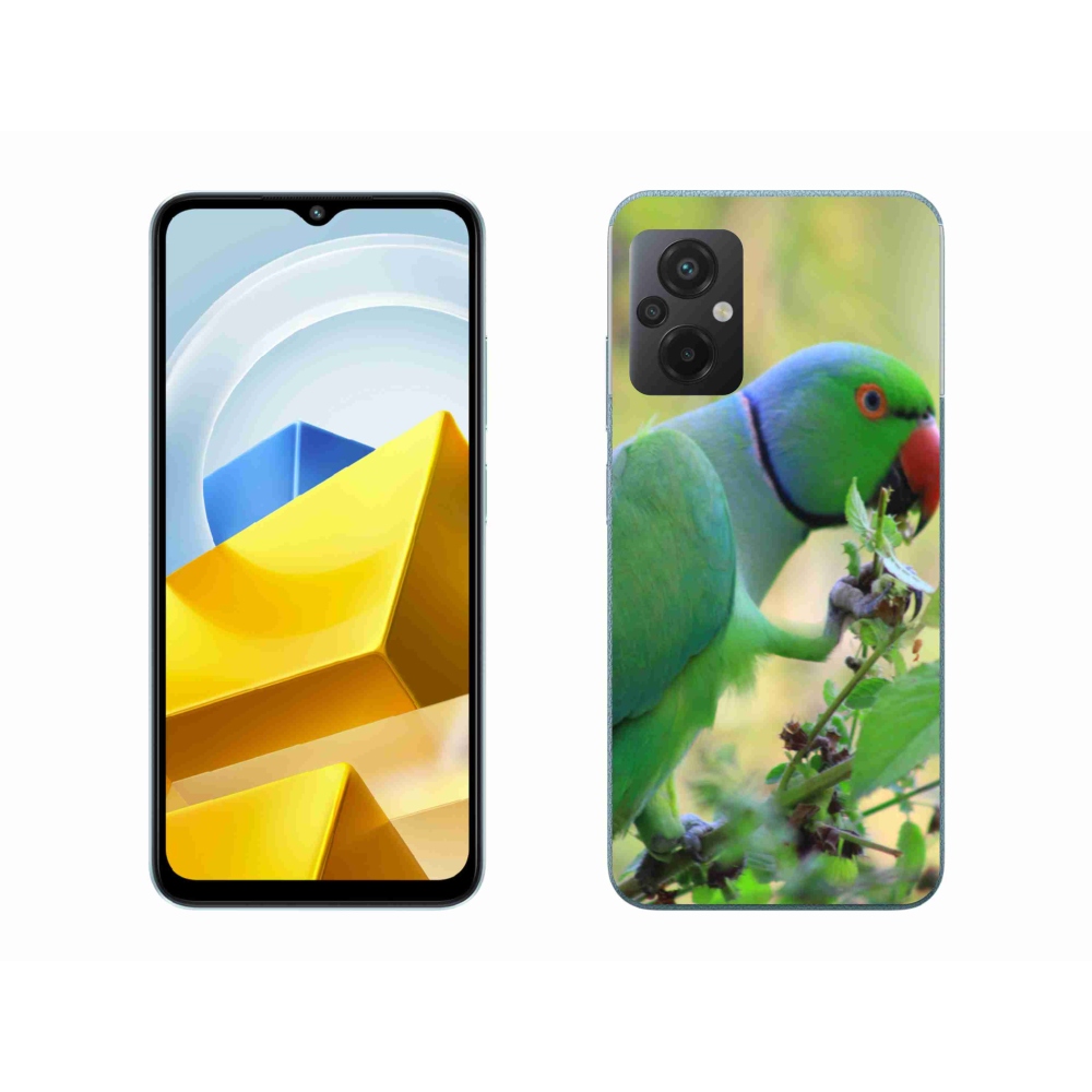 Gélový kryt mmCase na Xiaomi Poco M5 4G - papagáj Alexandr