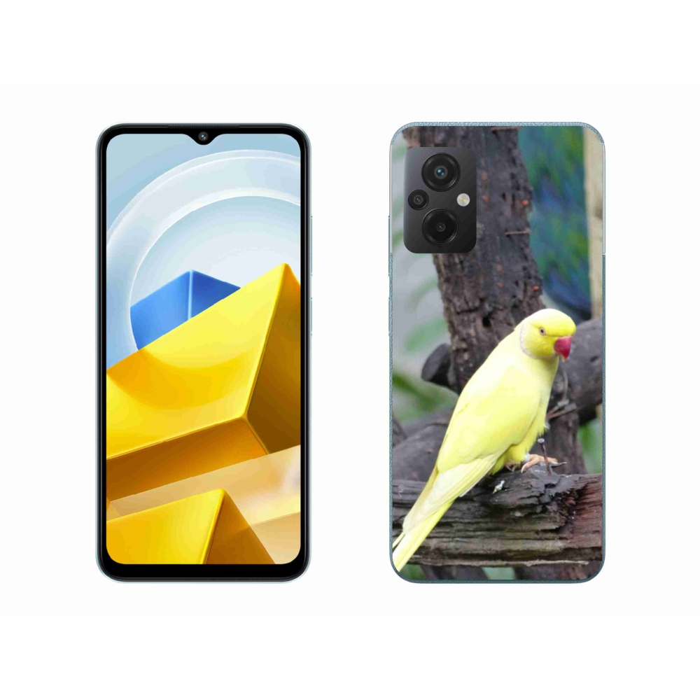 Gélový kryt mmCase na Xiaomi Poco M5 4G - papagáj alexander žltý
