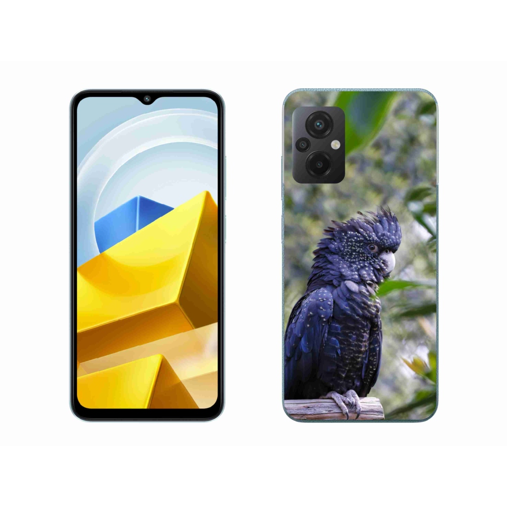 Gélový kryt mmCase na Xiaomi Poco M5 4G - papagáj kakadu čierny