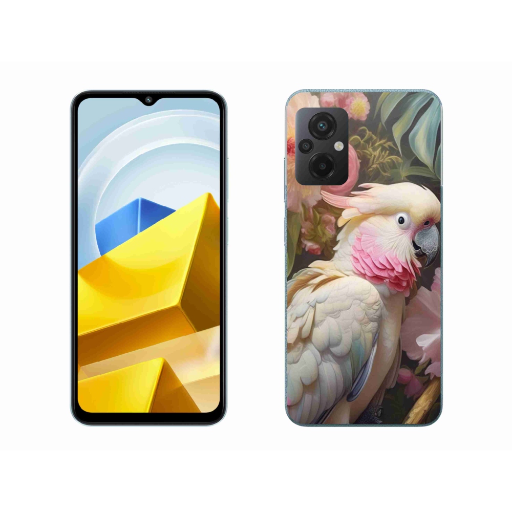 Gélový kryt mmCase na Xiaomi Poco M5 4G - papagáj kakadu ružový 2