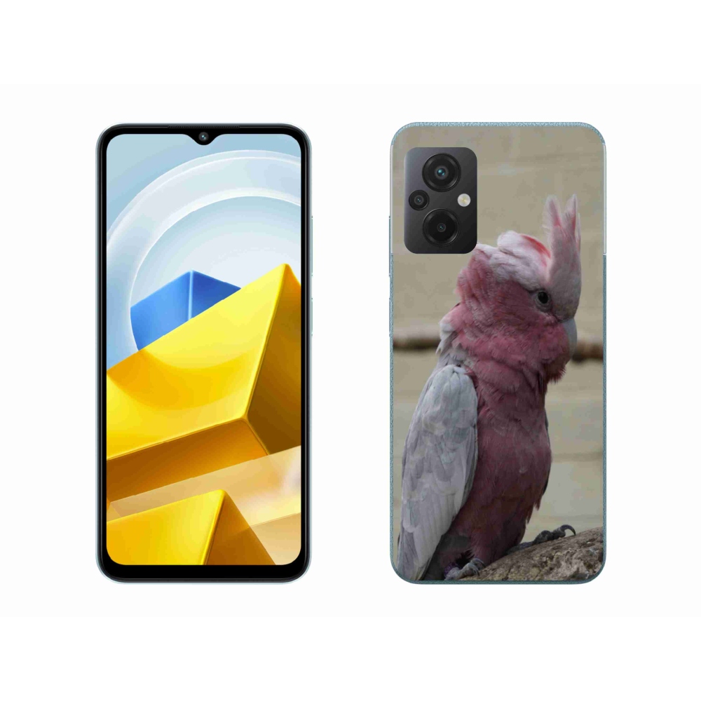 Gélový kryt mmCase na Xiaomi Poco M5 4G - papagáj kakadu ružový