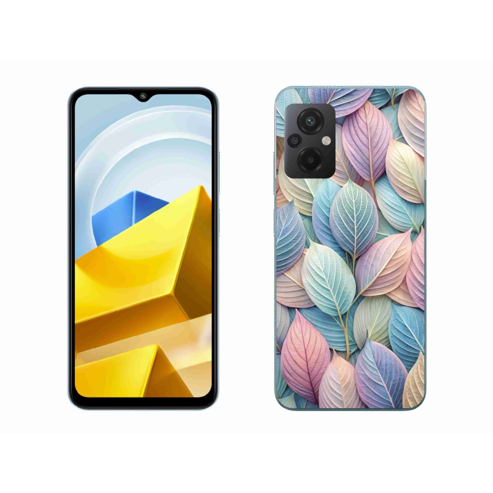 Gélový kryt mmCase na Xiaomi Poco M5 4G - pastelové listy