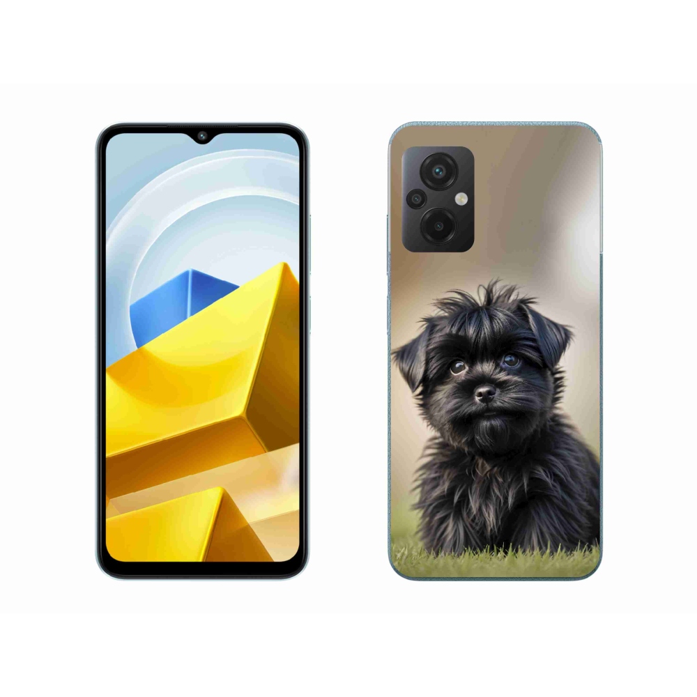 Gélový kryt mmCase na Xiaomi Poco M5 4G - roztomilý čierny psík