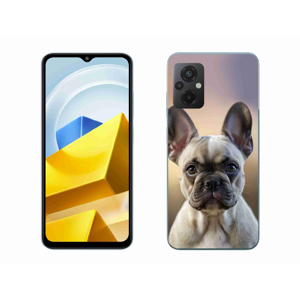 Gélový kryt mmCase na Xiaomi Poco M5 4G - roztomilý francúzsky buldoček
