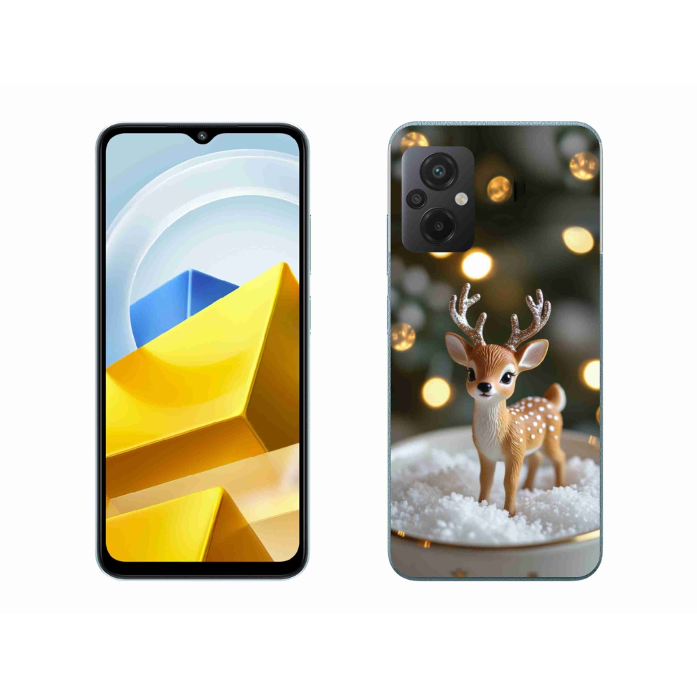 Gélový kryt mmCase na Xiaomi Poco M5 4G - roztomilý vianočný jeleň
