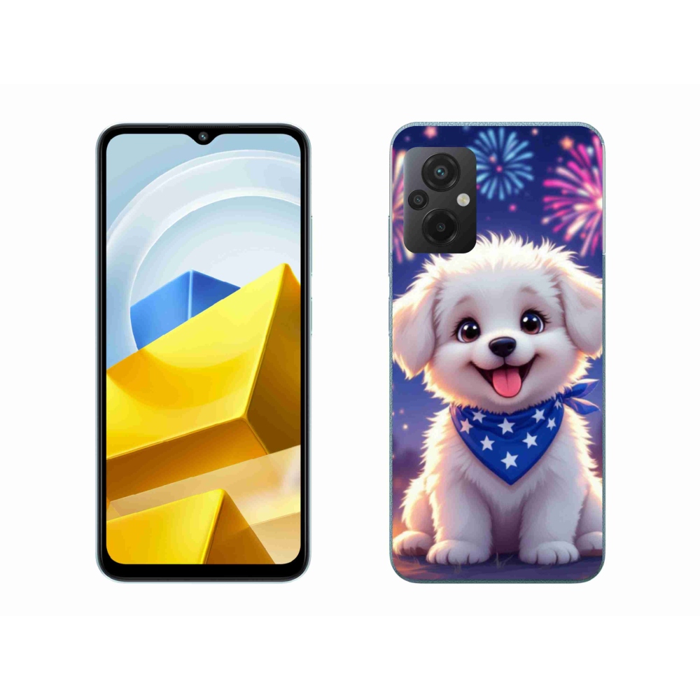 Gélový kryt mmCase na Xiaomi Poco M5 4G - slávnostné šteňa