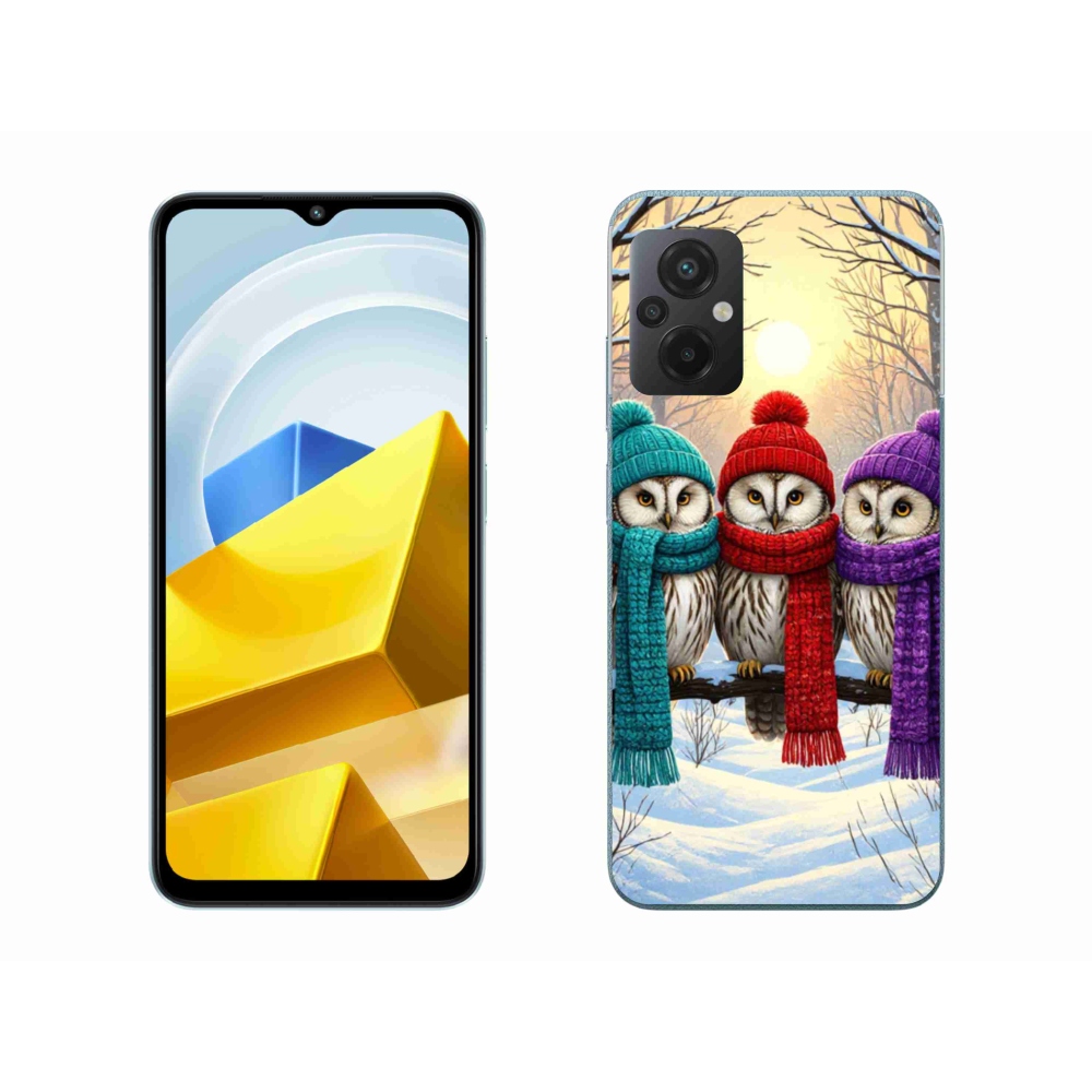 Gélový kryt mmCase na Xiaomi Poco M5 4G - soví priatelia