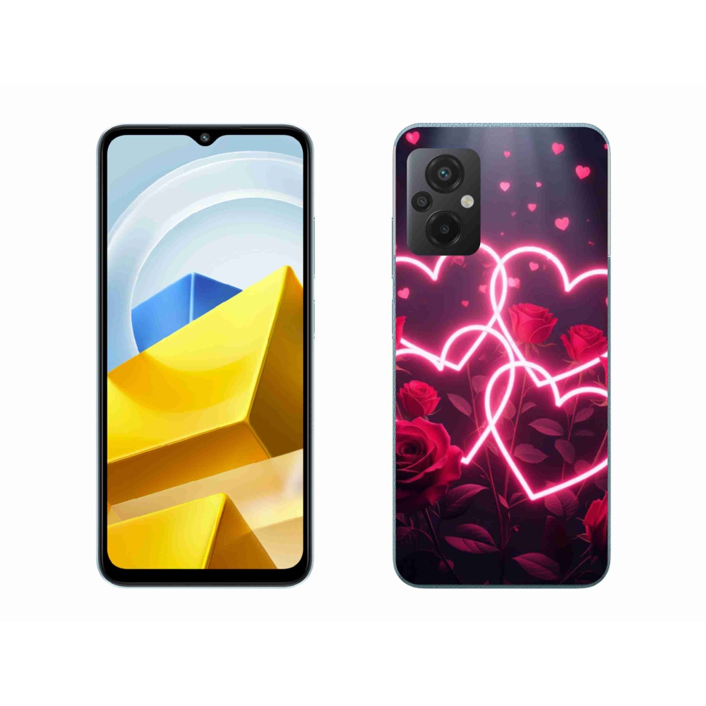 Gélový kryt mmCase na Xiaomi Poco M5 4G - srdce lásky