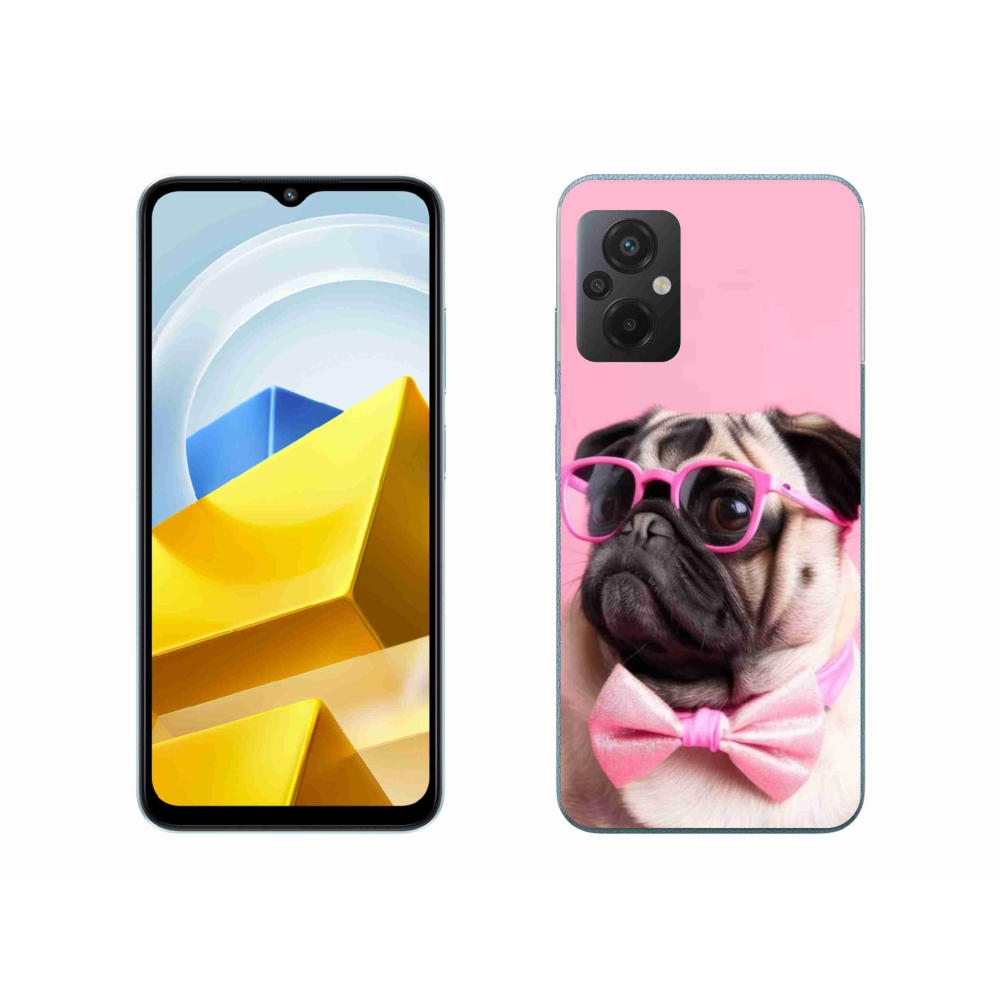 Gélový kryt mmCase na Xiaomi Poco M5 4G - štýlový mops