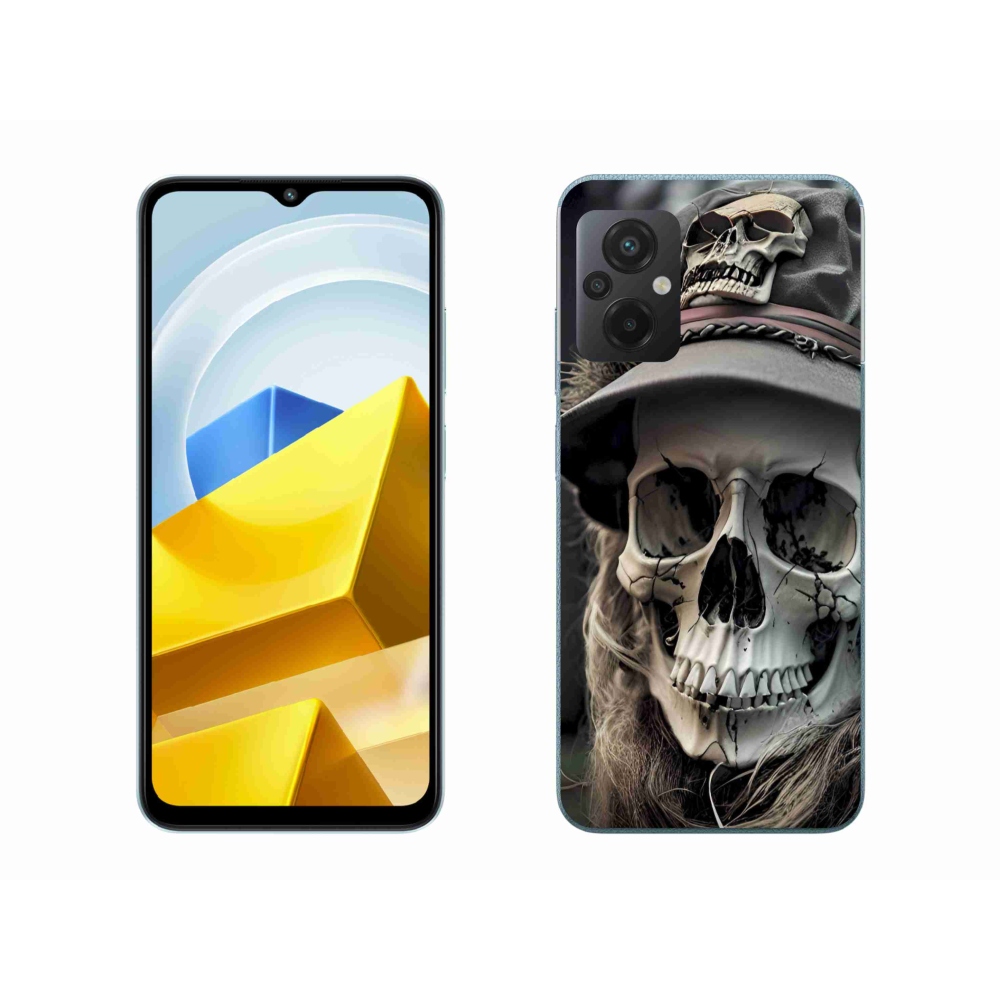 Gélový kryt mmCase na Xiaomi Poco M5 4G - temná lebka