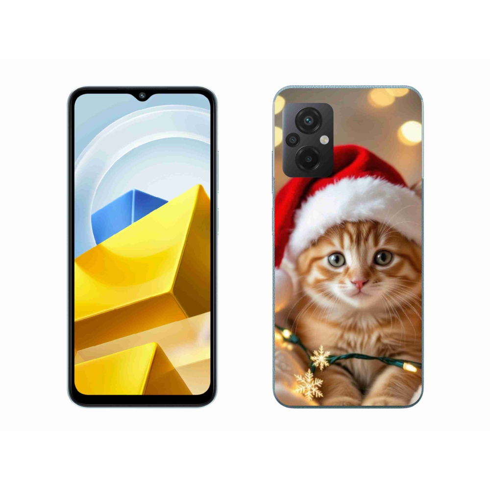 Gélový kryt mmCase na Xiaomi Poco M5 4G - vianočné mačiatko