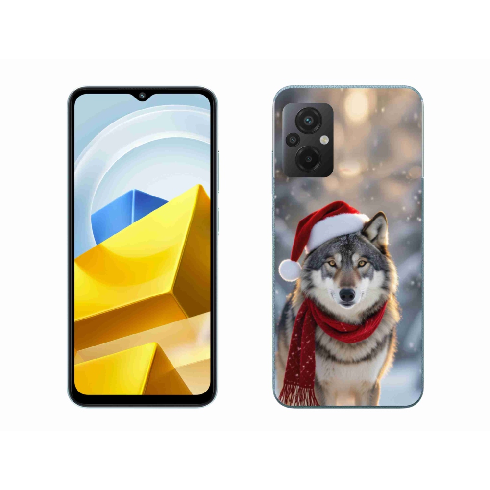 Gélový kryt mmCase na Xiaomi Poco M5 4G - vianočný vlk