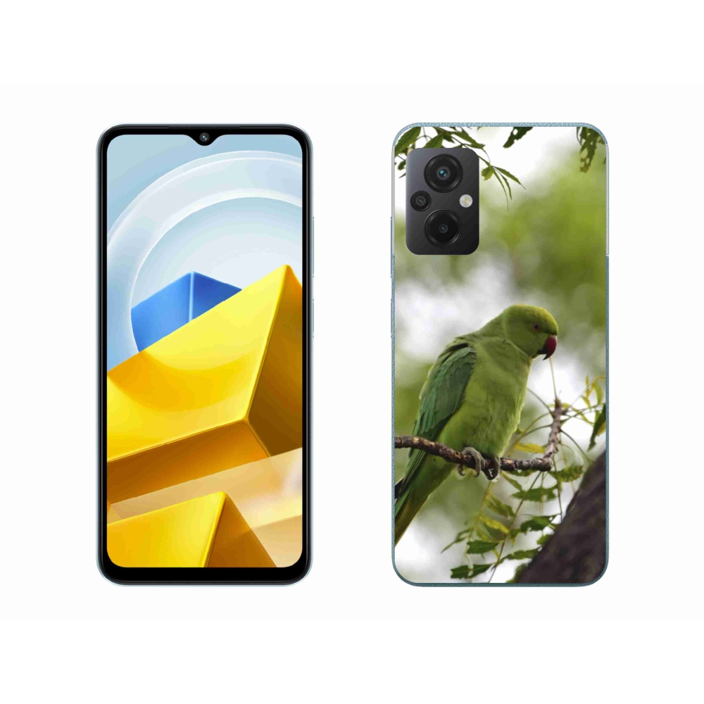 Gélový kryt mmCase na Xiaomi Poco M5 4G - zelený papagáj