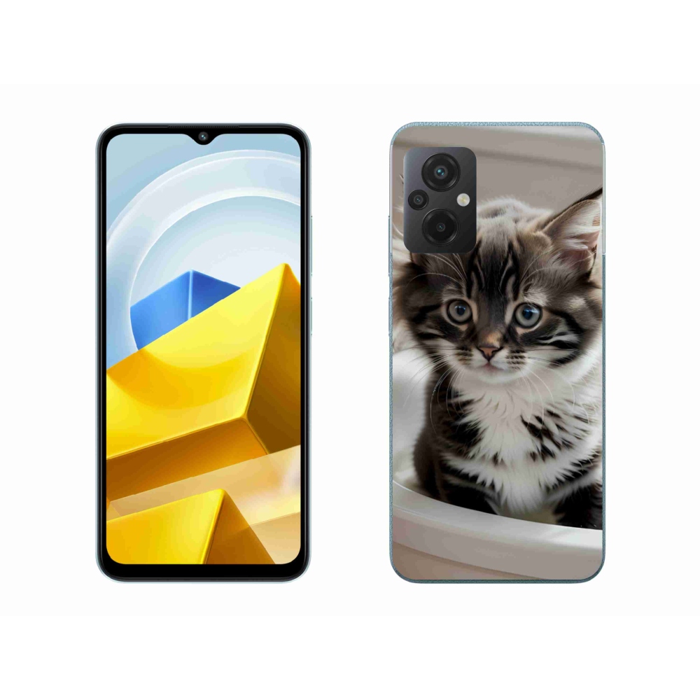 Gélový kryt mmCase na Xiaomi Poco M5 4G - zvedavé mačiatko