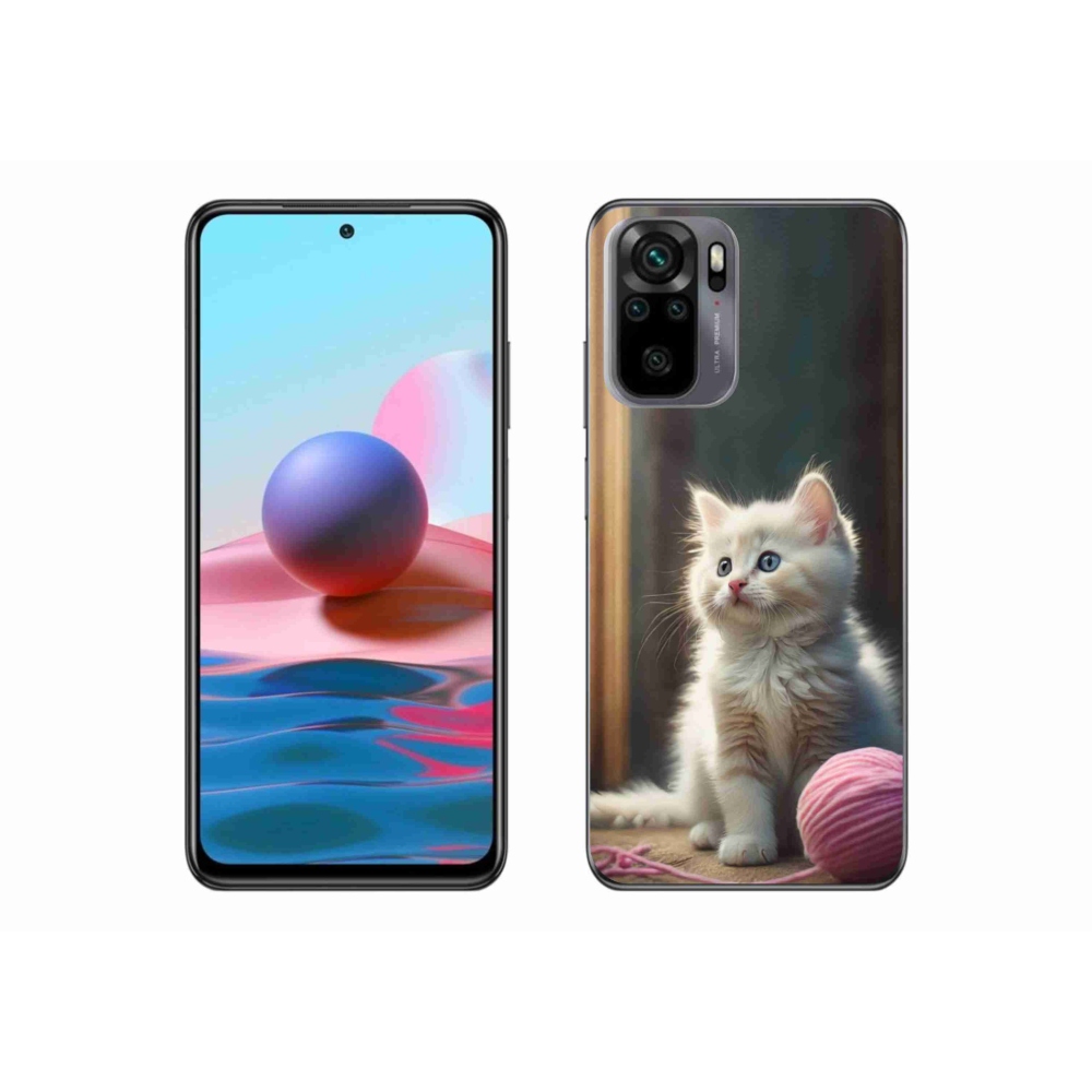 Gélový kryt mmCase na Xiaomi Poco M5s - biele mačiatko 2