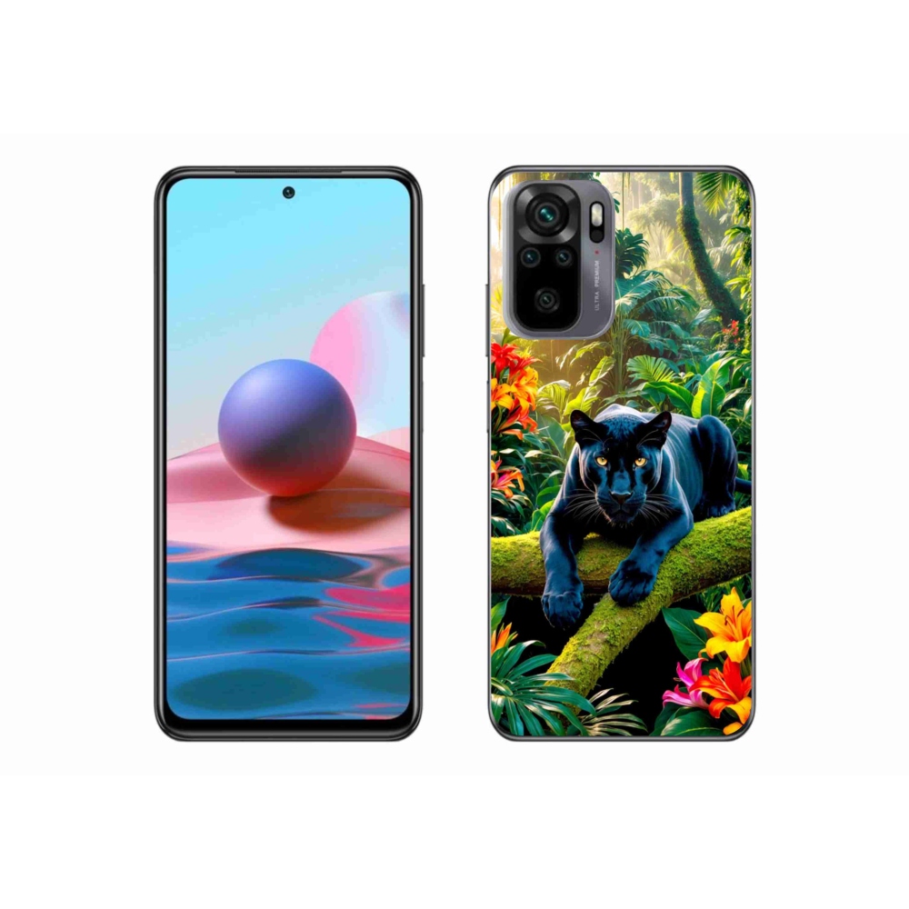 Gélový kryt mmCase na Xiaomi Poco M5s - čierny panter v džungli