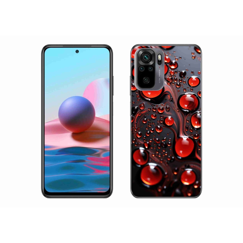 Gélový kryt mmCase na Xiaomi Poco M5s - červené kvapky 2