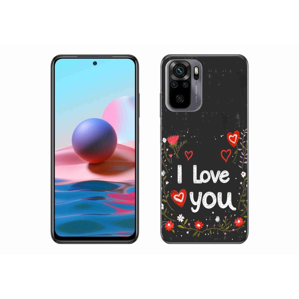 Gélový kryt mmCase na Xiaomi Poco M5s - I love you čierne pozadie