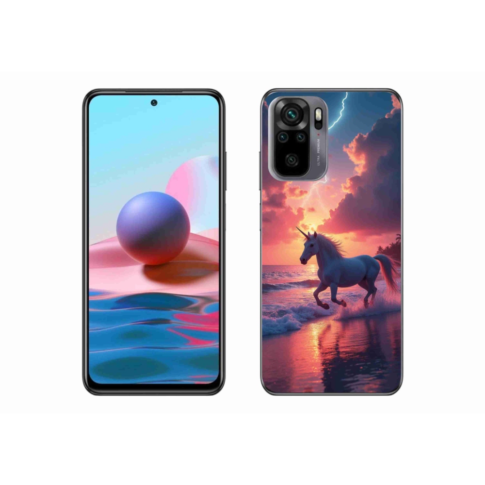 Gélový kryt mmCase na Xiaomi Poco M5s - jednorožec na pláži