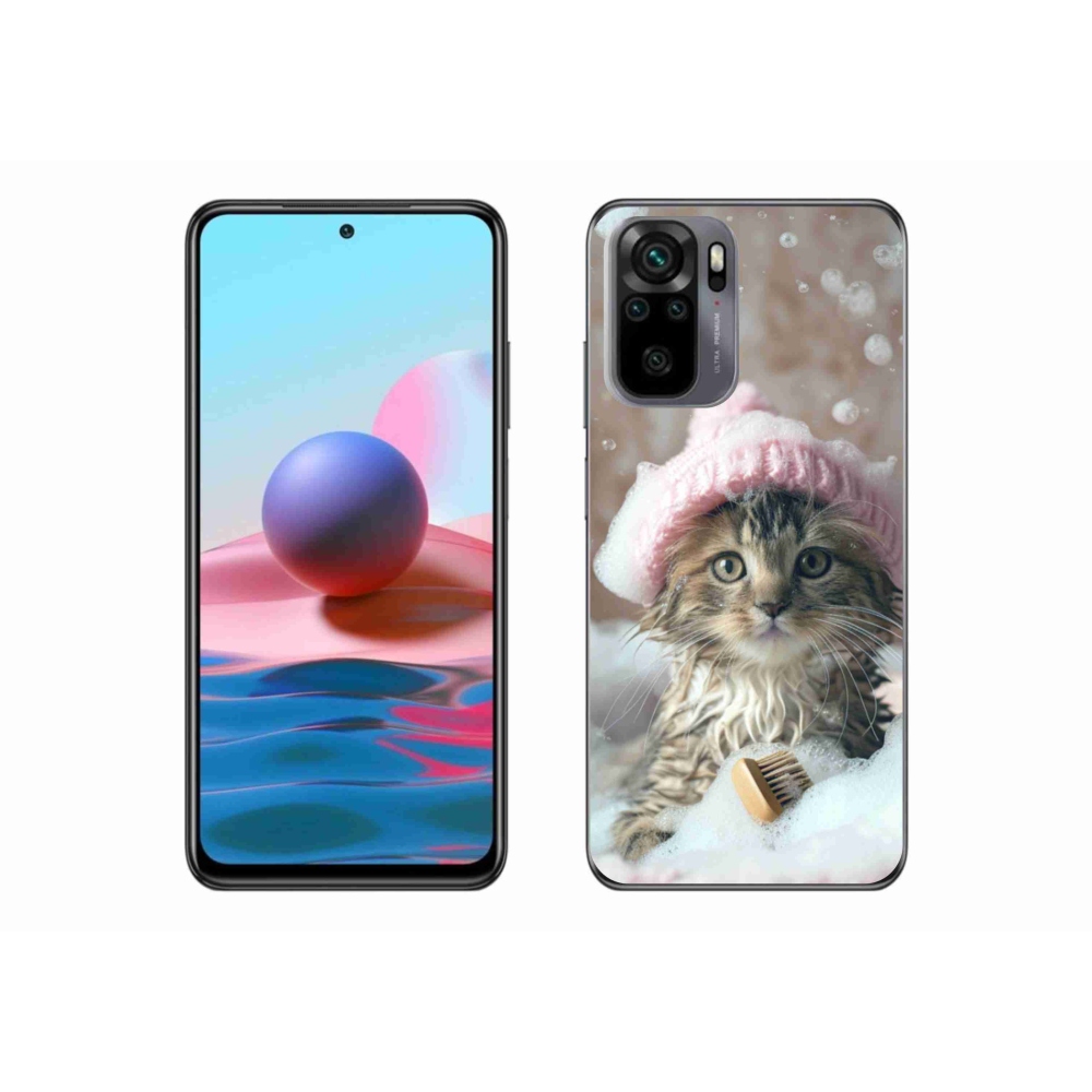 Gélový kryt mmCase na Xiaomi Poco M5s - mačiatko a kúpeľ