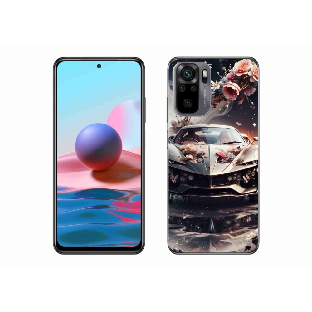 Gélový kryt mmCase na Xiaomi Poco M5s - kvetinový športový automobil