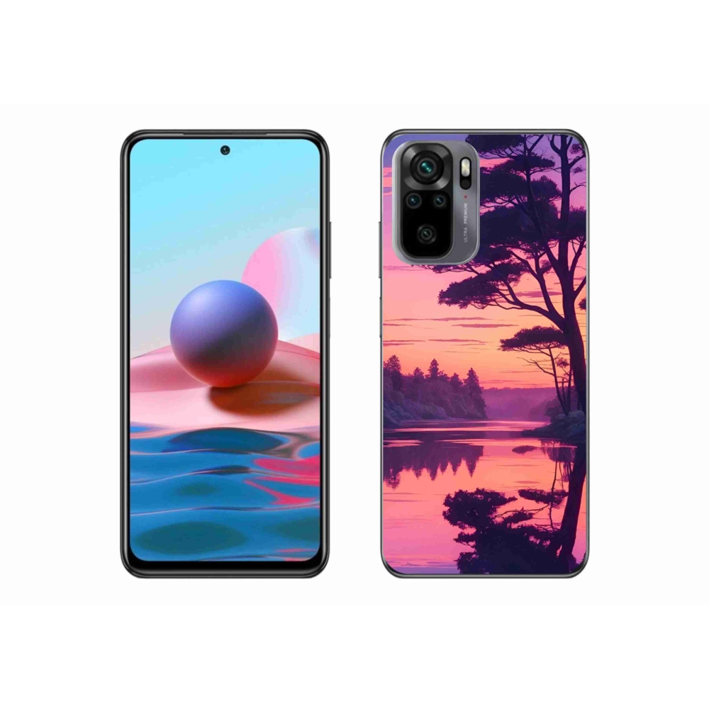 Gélový kryt mmCase na Xiaomi Poco M5s - západ slnka nad jazerom