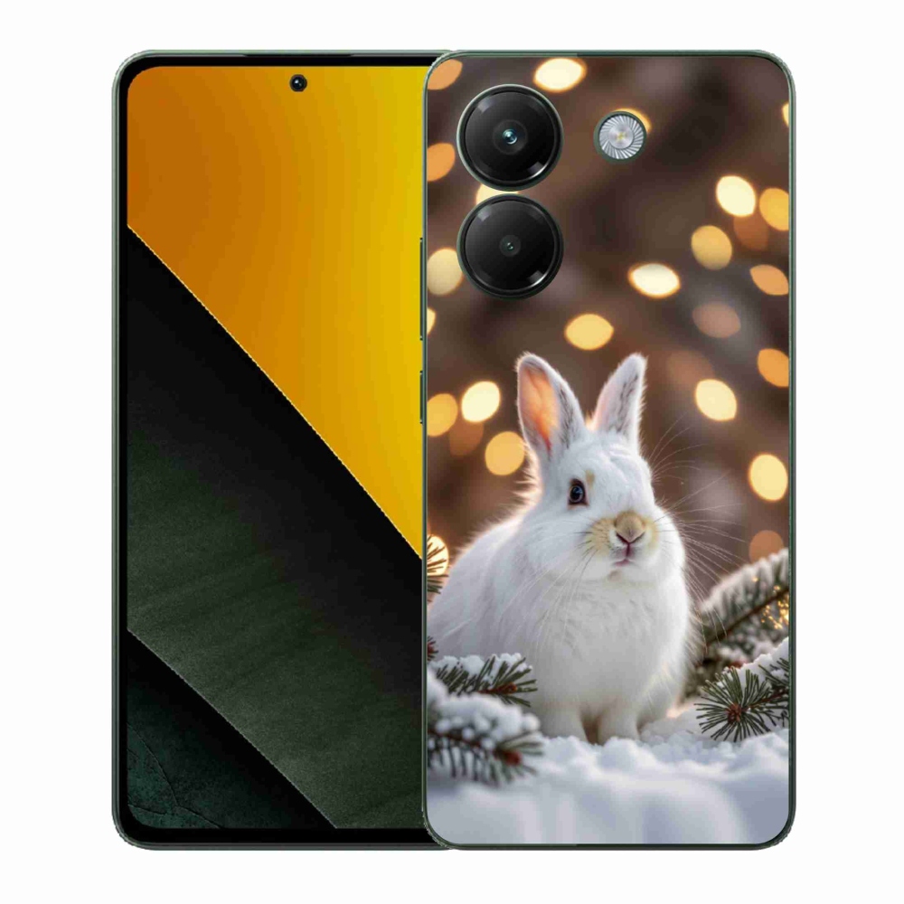 Gélový kryt mmCase na Xiaomi Poco M7 Pro 5G - biely zajac