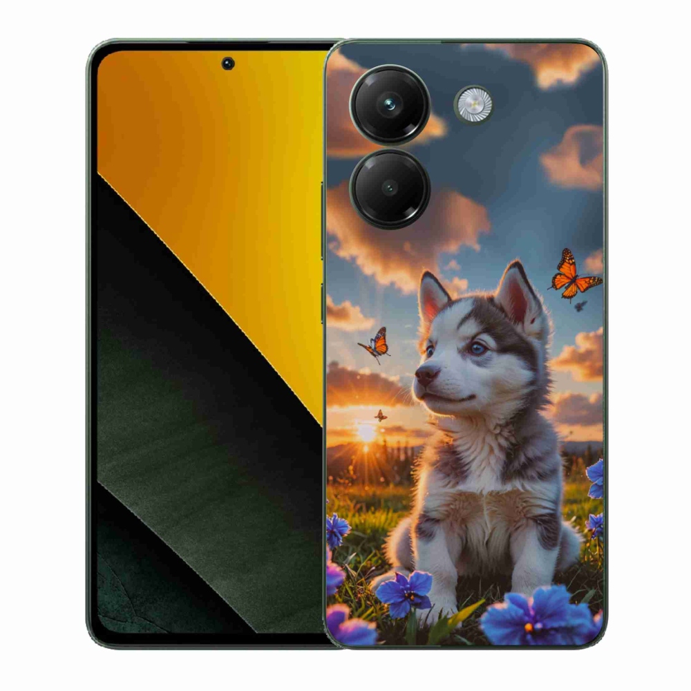 Gélový kryt mmCase na Xiaomi Poco M7 Pro 5G - husky pri západe slnka