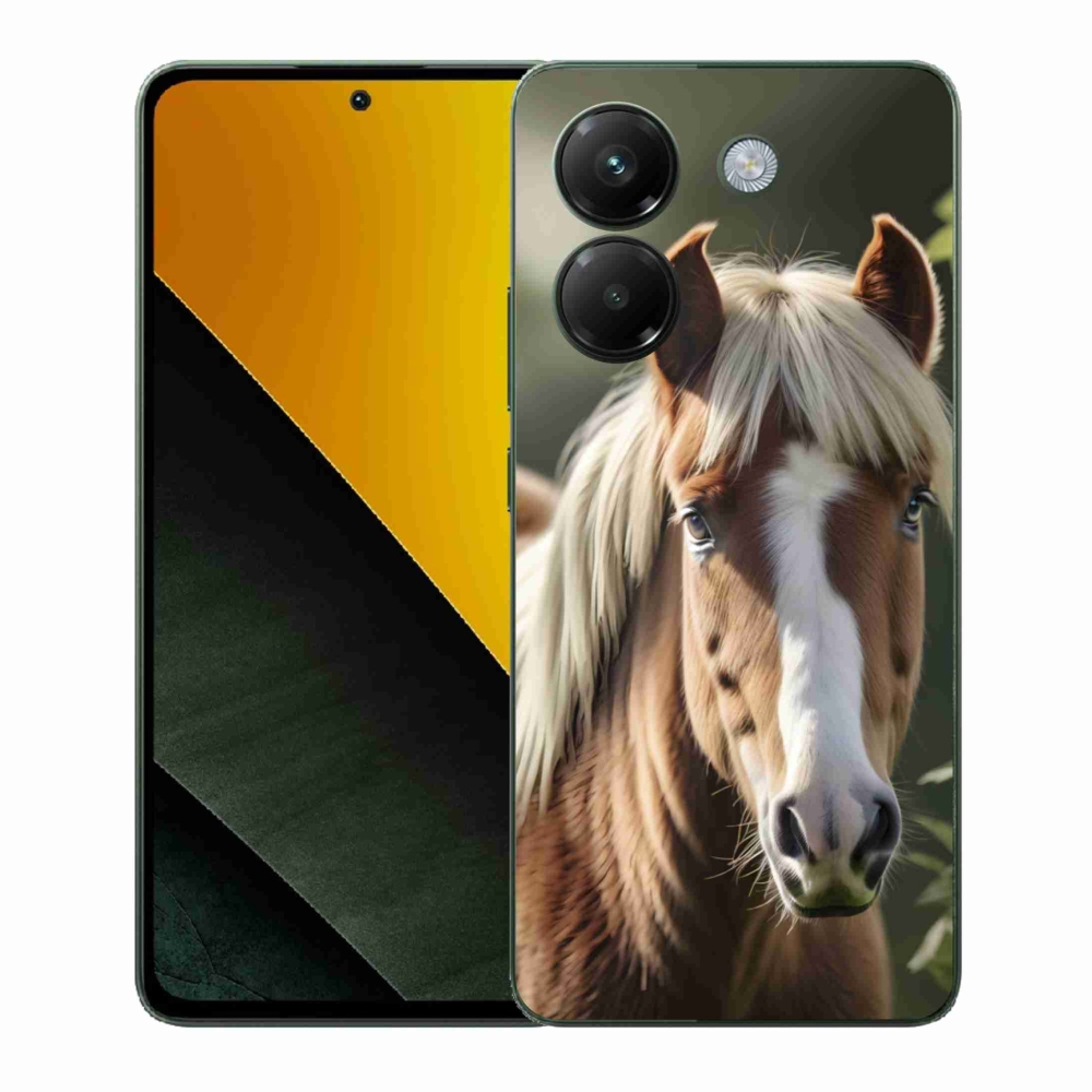 Gélový kryt mmCase na Xiaomi Poco M7 Pro 5G - kôň so svetlou hrivou