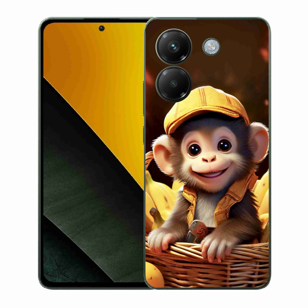 Gélový kryt mmCase na Xiaomi Poco M7 Pro 5G - opice v košíku