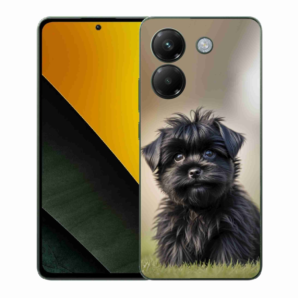 Gélový kryt mmCase na Xiaomi Poco M7 Pro 5G - roztomilý čierny psík