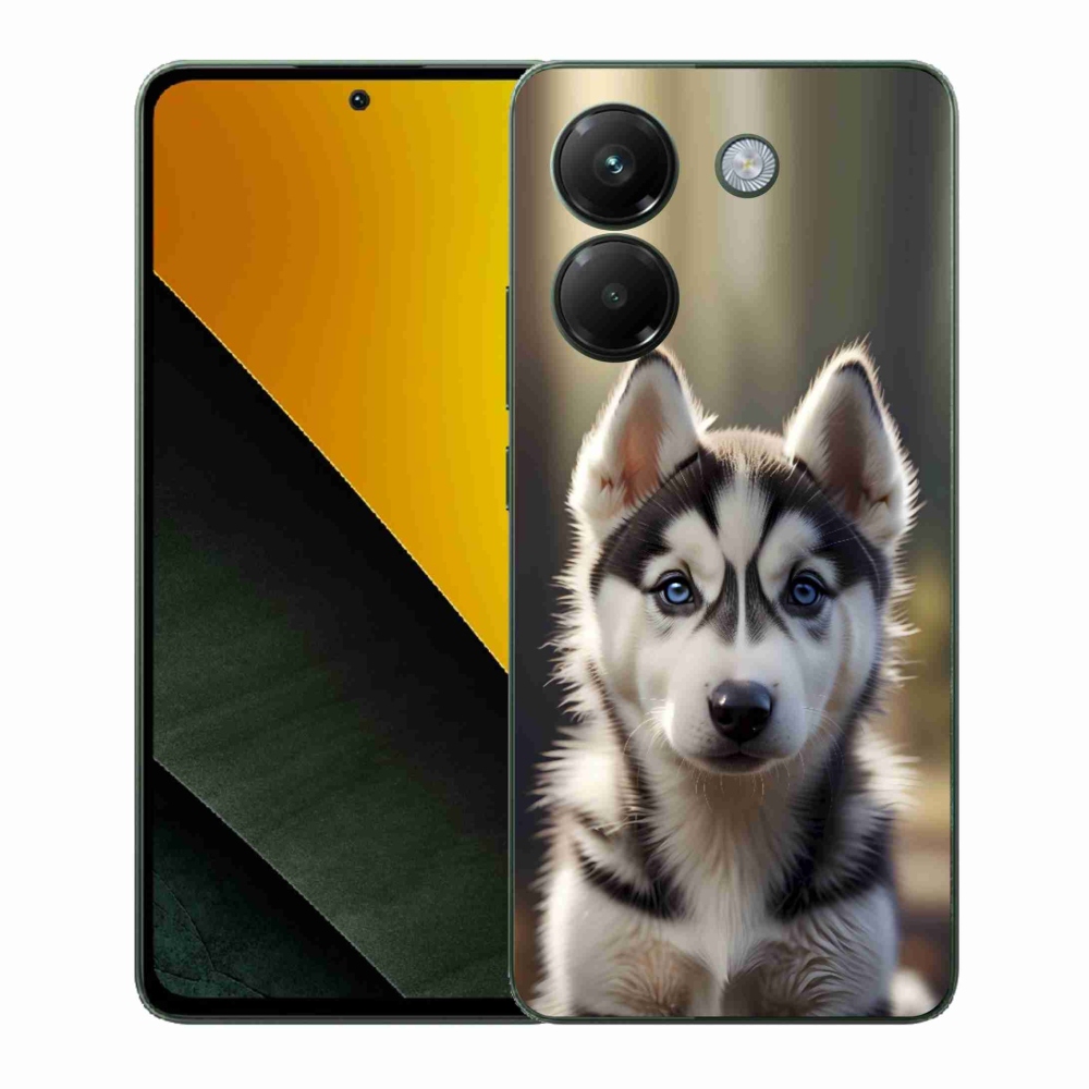 Gélový kryt mmCase na Xiaomi Poco M7 Pro 5G - roztomilý sibírsky husky