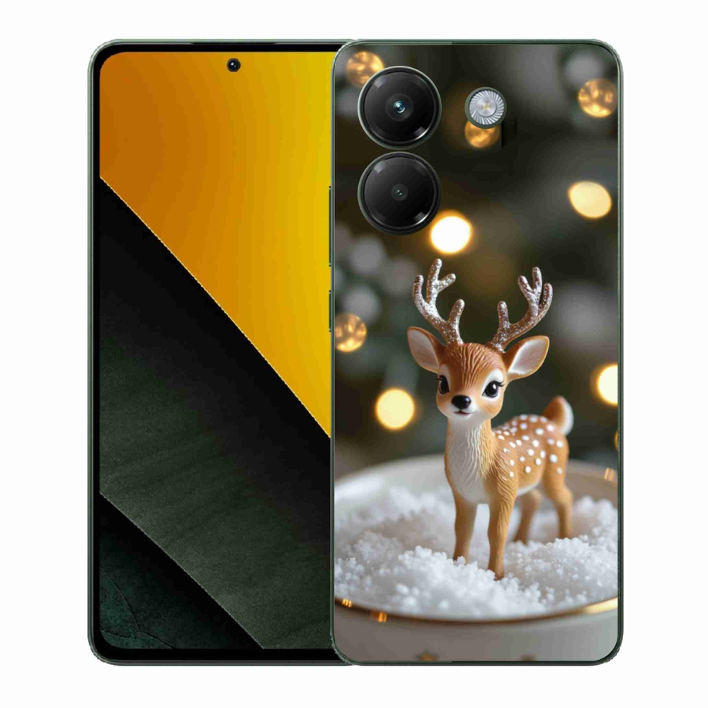 Gélový kryt mmCase na Xiaomi Poco M7 Pro 5G - roztomilý vianočný jeleň