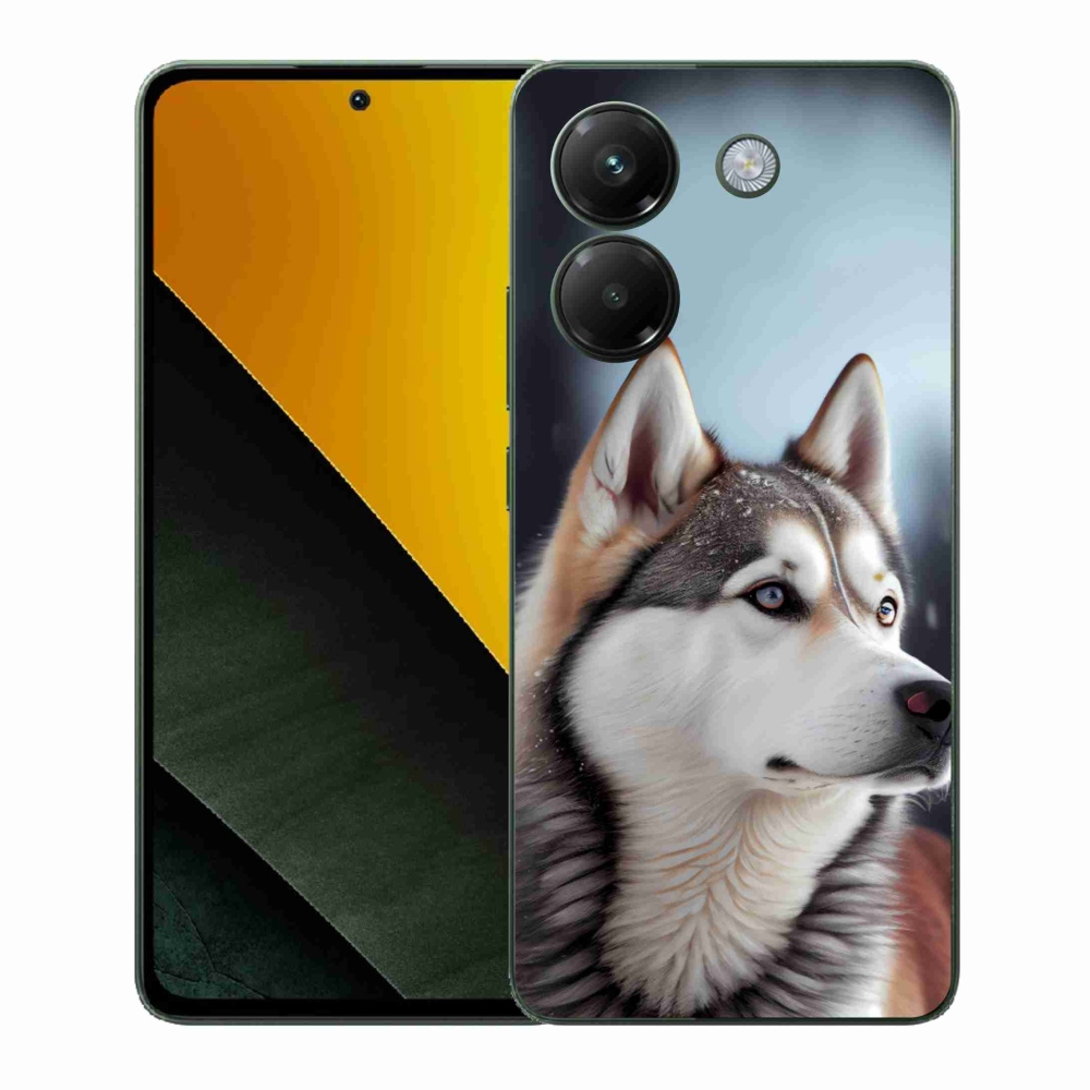 Gélový kryt mmCase na Xiaomi Poco M7 Pro 5G - sibírsky husky