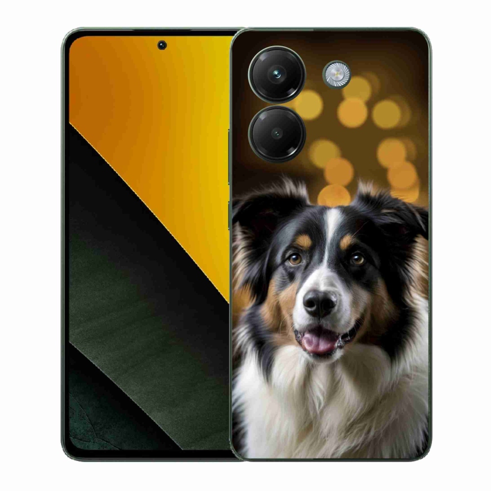 Gélový kryt mmCase na Xiaomi Poco M7 Pro 5G - usmievavý austrálsky ovčiak