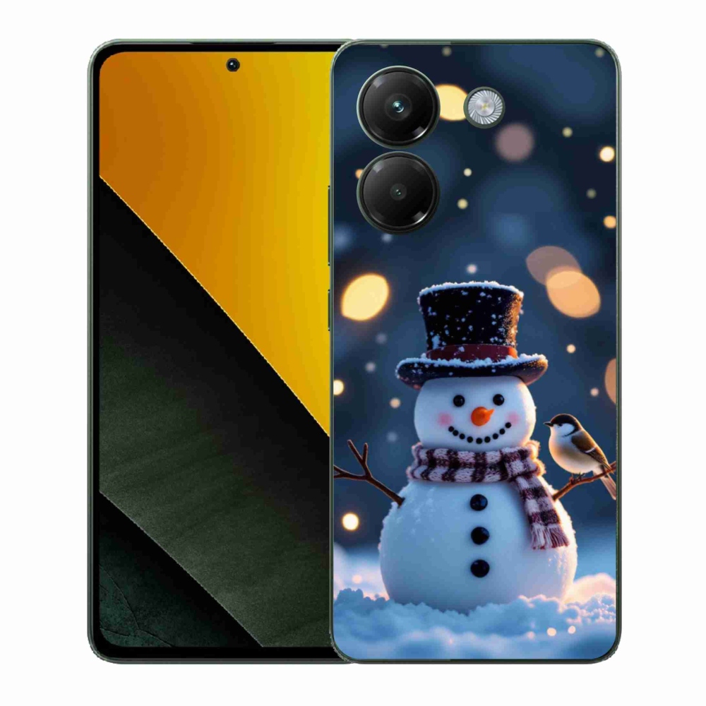 Gélový kryt mmCase na Xiaomi Poco M7 Pro 5G - vianočný snehuliak