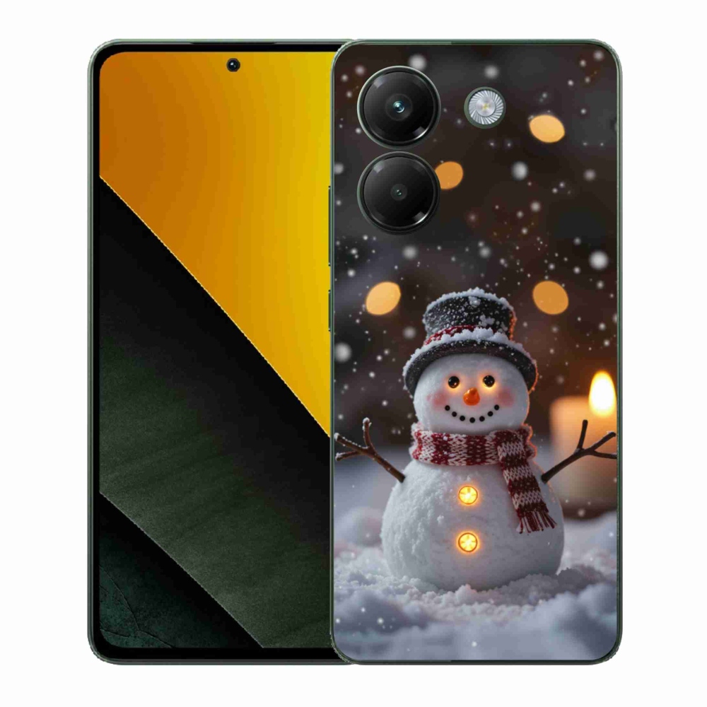 Gélový kryt mmCase na Xiaomi Poco M7 Pro 5G - veselý snehuliak