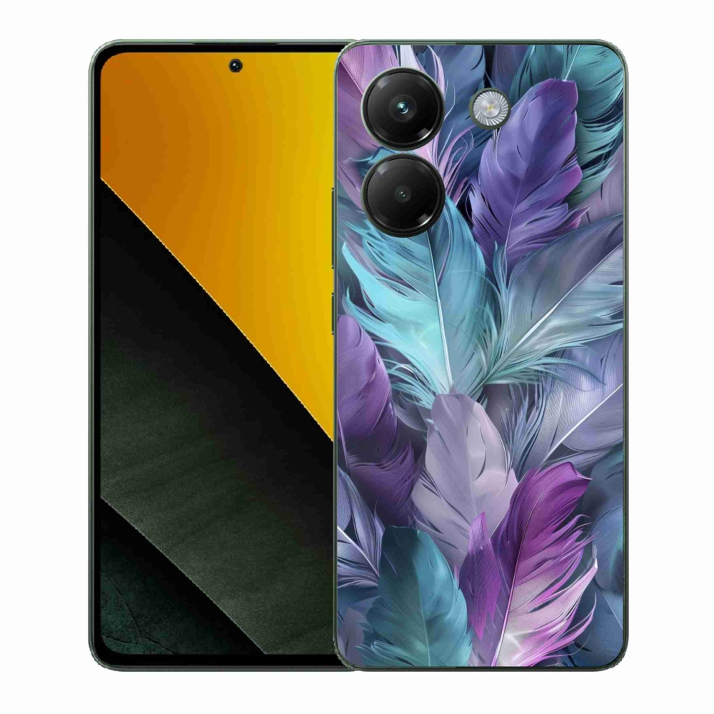 Gélový kryt mmCase na Xiaomi Poco M7 Pro - farebné perie 2
