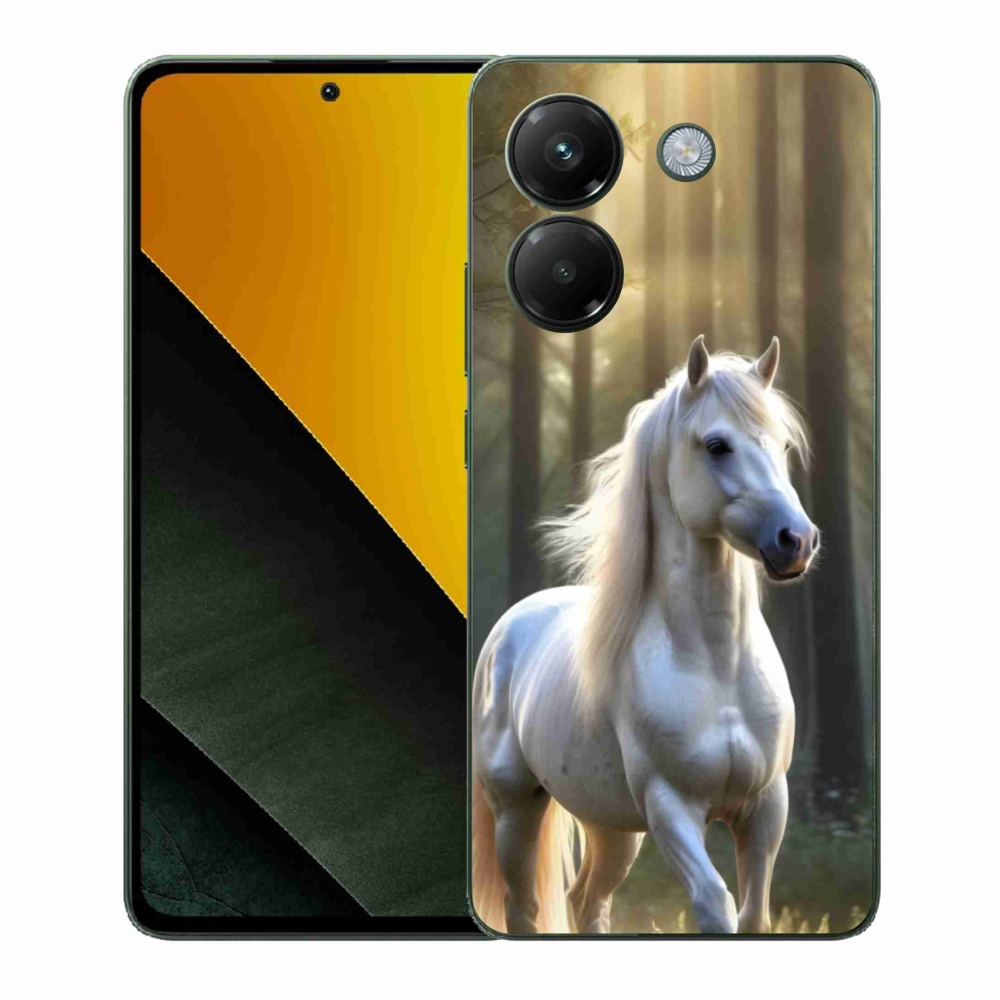 Gélový kryt mmCase na Xiaomi Poco M7 Pro - biely kôň 3