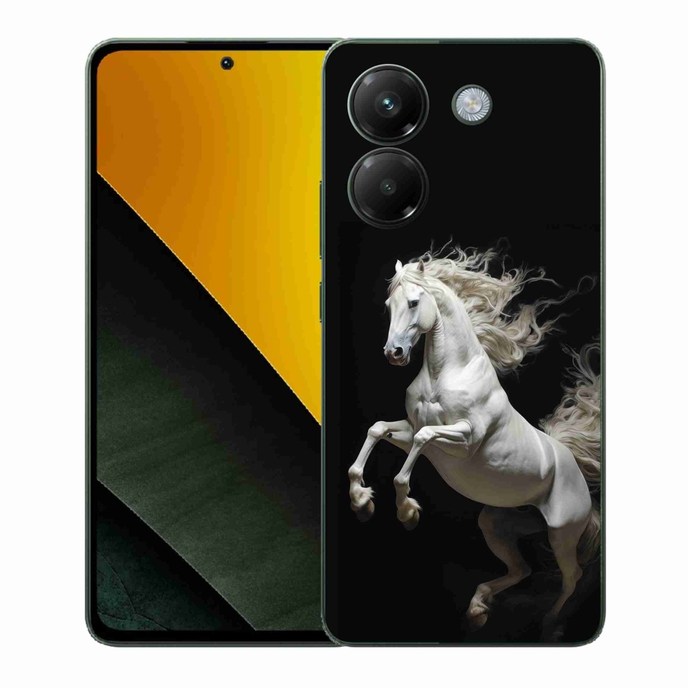 Gélový kryt mmCase na Xiaomi Poco M7 Pro - biely kôň 4