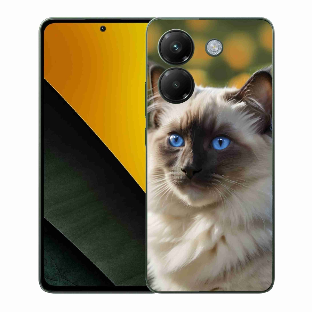 Gélový kryt mmCase na Xiaomi Poco M7 Pro - biely ragdoll