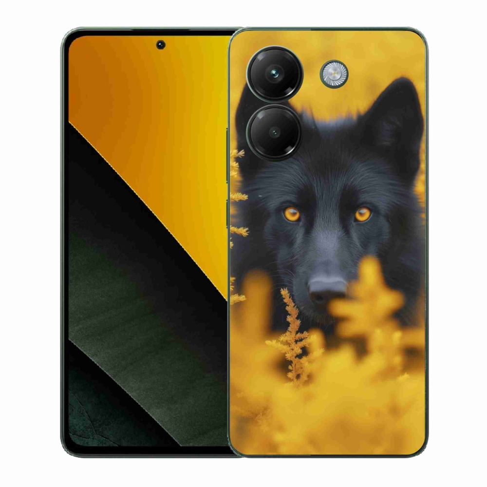 Gélový kryt mmCase na Xiaomi Poco M7 Pro - čierny vlk 2