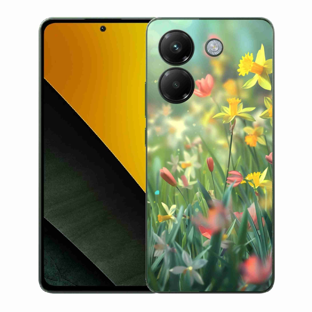 Gélový kryt mmCase na Xiaomi Poco M7 Pro - jarné kvety