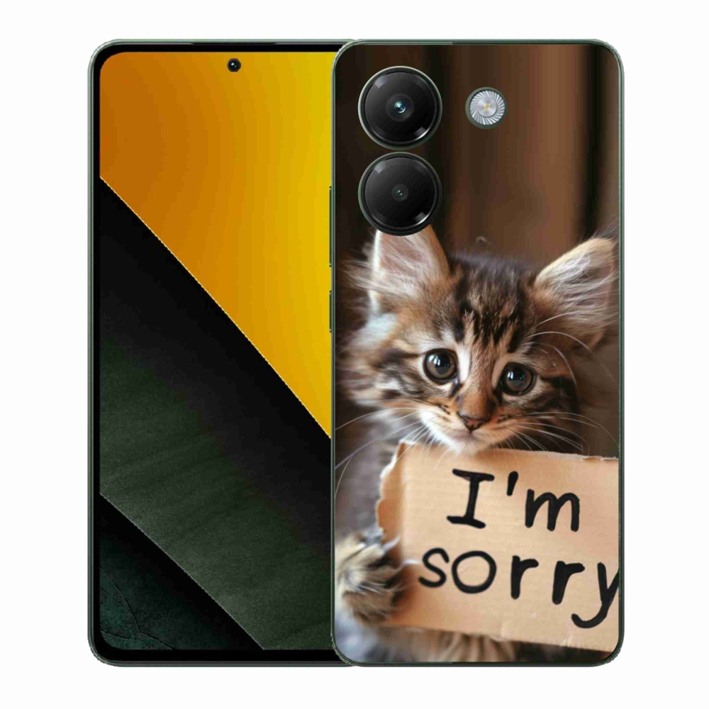 Gélový kryt mmCase na Xiaomi Poco M7 Pro - mačacie ospravedlnenie