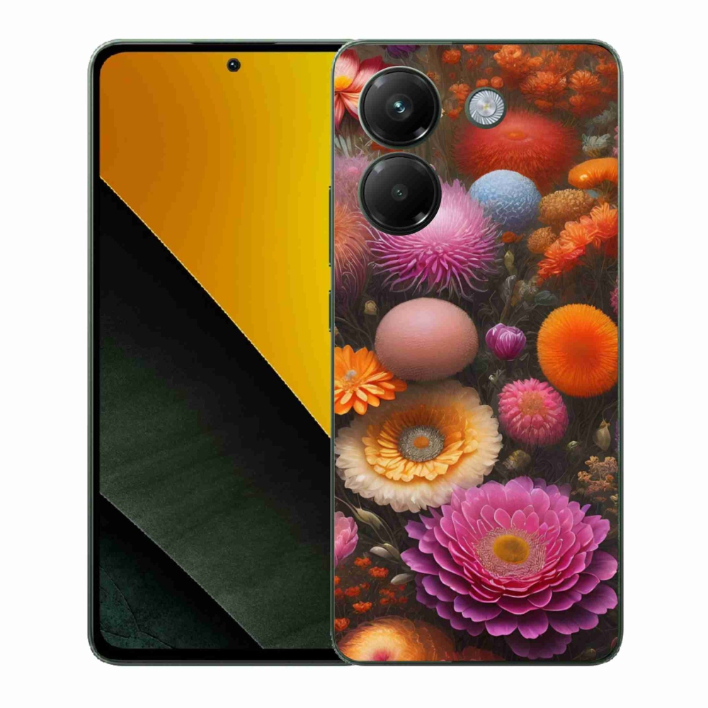 Gélový kryt mmCase na Xiaomi Poco M7 Pro - kvetinová kompozícia
